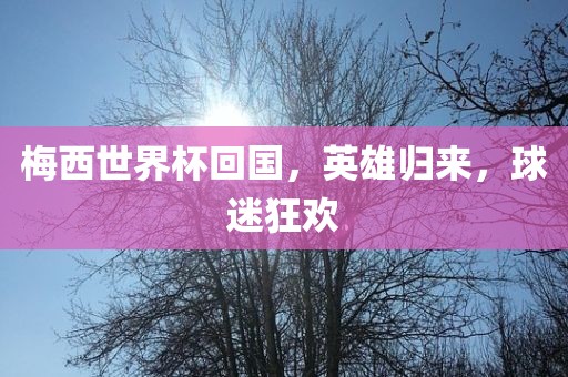 梅西世界杯回国，英雄归来，球迷狂欢