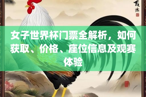 女子世界杯门票全解析，如何获取、价格、座位信息及观赛体验