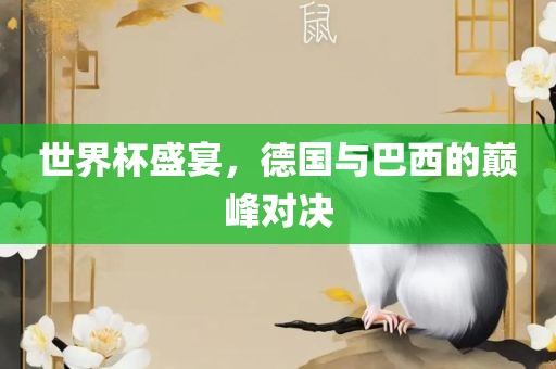 世界杯盛宴，德国与巴西的巅峰对决