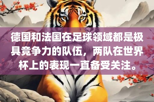 德国和法国在足球领域都是极具竞争力的队伍，两队在世界杯上的表现一直备受关注。