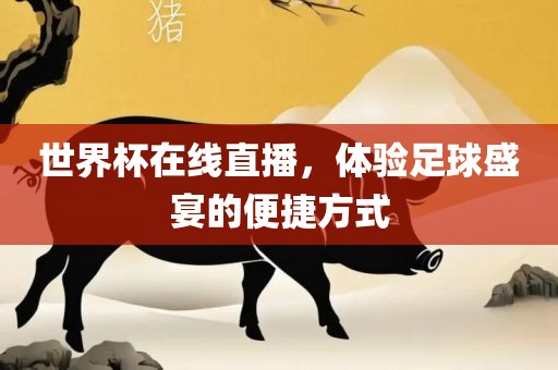 世界杯在线直播，体验足球盛宴的便捷方式