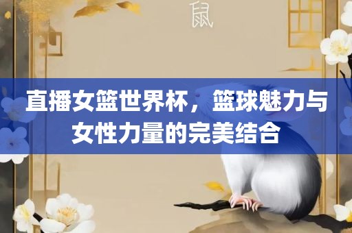直播女篮世界杯，篮球魅力与女性力量的完美结合