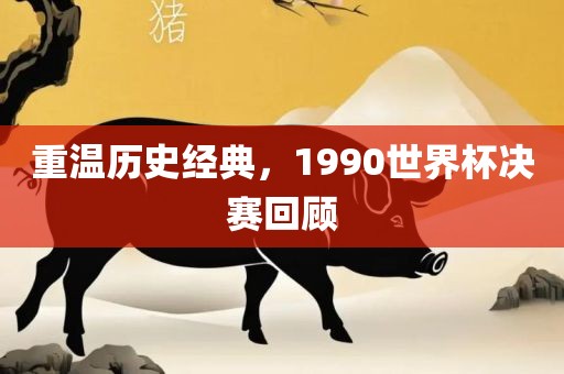 重温历史经典，1990世界杯决赛回顾