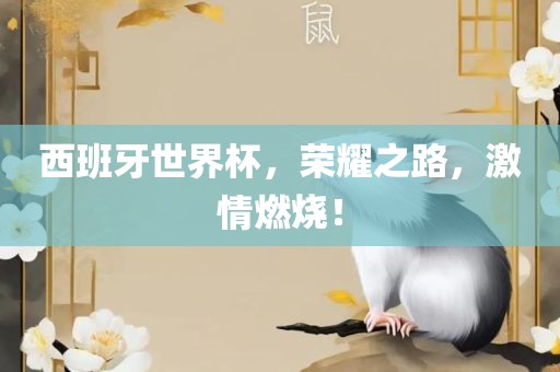 西班牙世界杯，荣耀之路，激情燃烧！